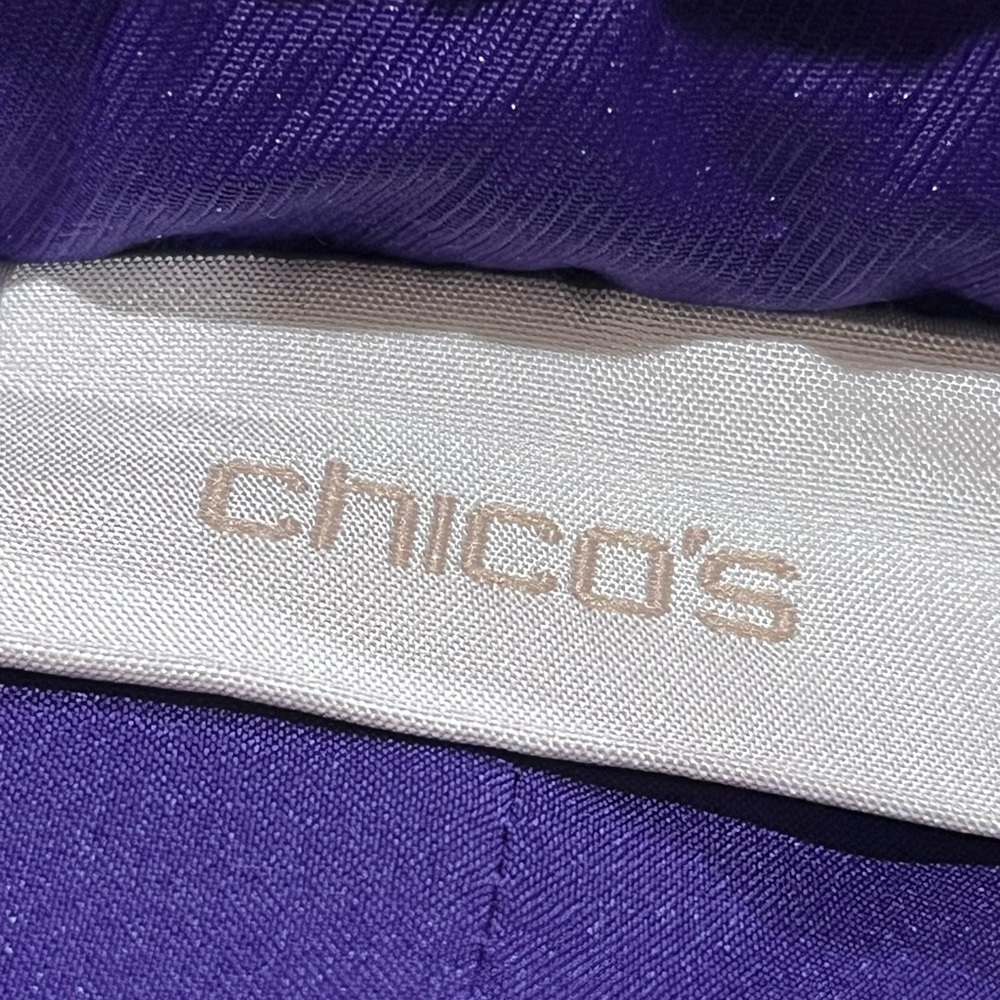 Chico's Patsy Perfect Full Zip Linedvibrant Purpl… - image 8